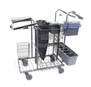 Activa Basic Control städvagn – komplett och flexibel städvagn med press och tillbehörshållare för effektiv daglig rengöring