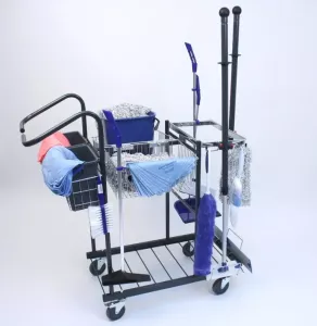 Städvagn Max med städkit – komplett och robust städvagn för effektiv rengöring i professionella miljöer