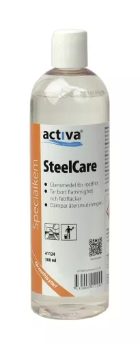 Steelcare Activa 500 ml – rengörings- och polermedel för rostfritt stål, ger skinande rena ytor utan ränder
