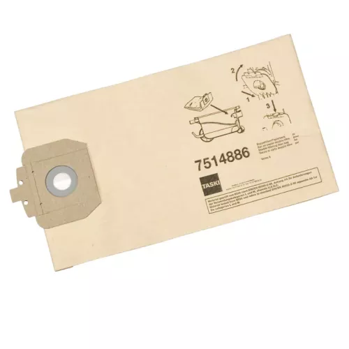 Taski Vento 8/Baby/Bora dammsugarpåsar papper 10-pack – original engångs dammsugarpåsar i slitstarkt papper för effektiv dammupptagning med god filtreringsförmåga och säker passform, anpassade för Taski Vento 8, Baby och Bora inom professionell städning