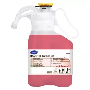 Taski Sani 100 Pur-Eco SD1 4 liter – koncentrerat sanitetsrengöringsmedel för daglig rengöring av badrum och toaletter