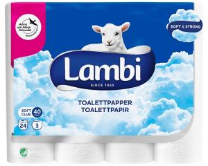 Lambi Classic Toalettpapper 3-lag 40rle 20,6 Meter