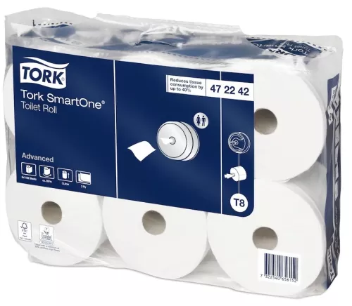 Tork Mini Jumbo Extra Premium toalettpapper – extra mjukt, högkapacitetspapper för professionell användning i T2-system