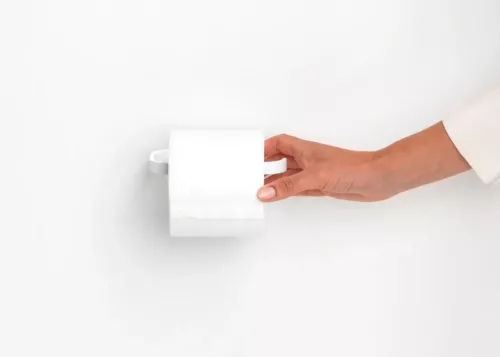 Toalettpappershållare i mineralfärg från Brabantia MindSet med minimalistisk och stilren design