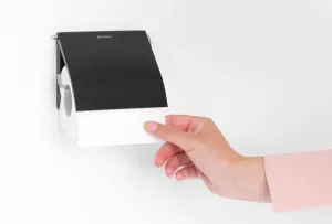Toalettpappershållare Brabantia ReNew Matt Svart