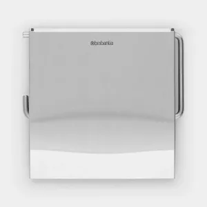 Toalettrullehållare i matt stål från Brabantia Renew för stilrent och modernt badrum
