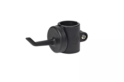 Toolflex Motion krok med rörfäste 22 mm svart – praktisk och slitstark krok för upphängning av redskap på rör eller skaft