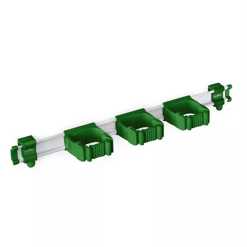 Toolflex One skena 54,3 cm grön – smart redskapshållare med 3 fästen för organiserad förvaring