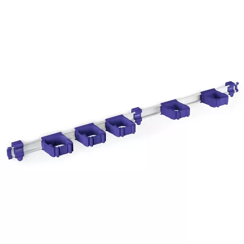 Toolflex One skena 94,5 cm lila – smart redskapshållare med 5 fästen för organiserad och färgkodad förvaring