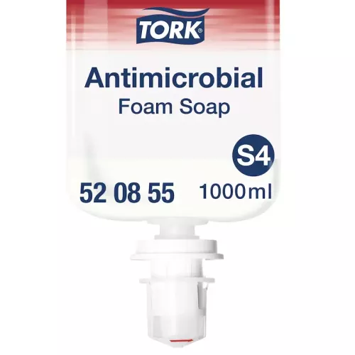 Tork antimikrobiell skumtvål S4 1000 ml – effektiv antibakteriell skumtvål för hygienisk och skonsam handtvätt