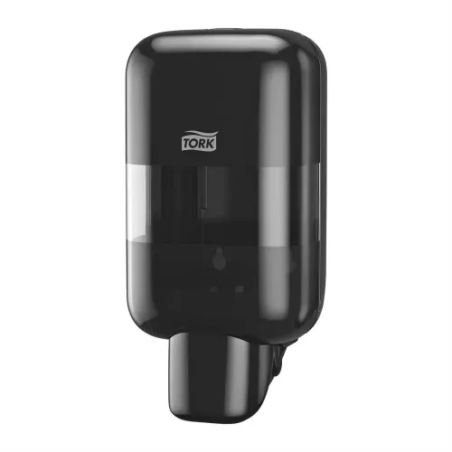 Tork mini dispenser för tvål och handdesinfektion S5 i vit plast – kompakt och platsbesparande lösning för handhygien, kompatibel med Tork S5 system i kontor, vård och offentliga miljöer
