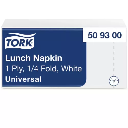 Tork lunchservett vit 1-lag 33x33 cm Universal – prisvärda och praktiska servetter för servering i restaurang och café