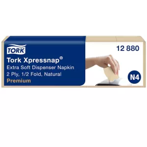 ​Tork Xpressnap® Extra Mjuk Natur Dispenserservett N4 – 2-lag Premium