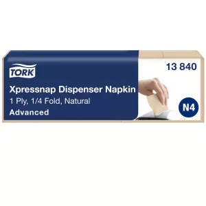 ​Tork Xpressnap® Natur Dispenserservett N4 – 1-lag Miljötryck Advanced