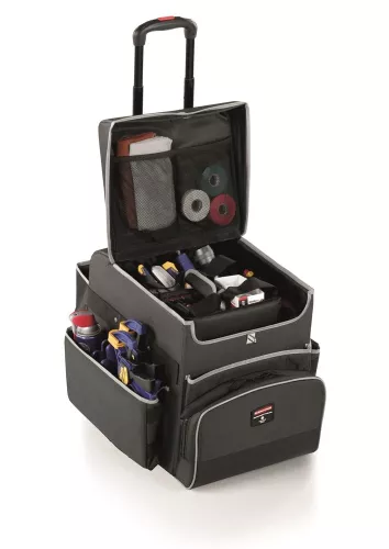 Transportväska Rubbermaid Quick Cart liten – kompakt och slitstark städkärra med lock för diskret och effektiv rengöring