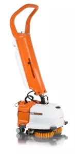 TSM Willmop 35 skurmaskin – kompakt stående golvskurmaskin med PPL-borstar och laddare för mindre ytor