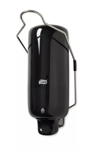 Tork S1 tvåldispenser med armbågsfattning – hygienisk, svart dispenser för flytande tvål
