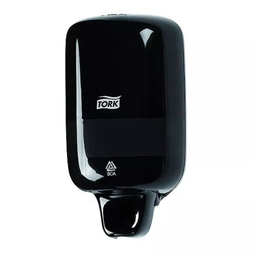 Tork Mini S2 tvåldispenser svart 475 ml – kompakt och stilren dispenser för flytande tvål i små till medelstora hygienutrymmen