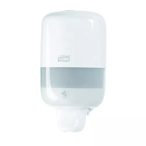 Tork Mini S2 tvåldispenser vit 475 ml – kompakt och hygienisk dispenser för flytande tvål i mindre hygienutrymmen