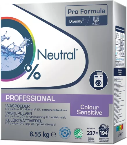 Neutral Pro Formula Colour Sensitive – parfymfritt kulörtvättmedel för känslig hud och professionell användning