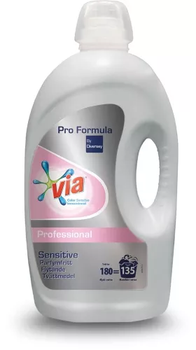 Via Pro Formula Color Sensitive – skonsamt och parfymfritt kulörtvättmedel för professionell tvätt av färgade textilier