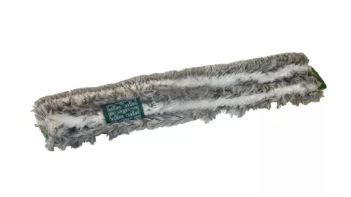 Unger Ninja tvättpäls 55 cm i brun och vit mikrofiber, högabsorberande fönstertvättpäls med skrubbremsa för effektiv rengöring av glasytor