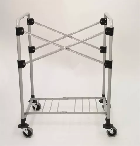 Rubbermaid tvättvagn 150L utan påse – robust och fällbar vagnram för effektiv hantering av tvätt och avfall, med ergonomiskt handtag och kompakt design för trånga utrymmen i professionella miljöer