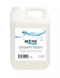 Ultrarent vatten Activa 5L – högkvalitativt avjoniserat vatten för rengöring och tekniska applikationer