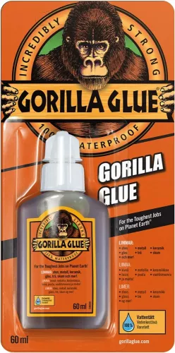 Universallim Gorilla Glue 60 ml – starkt och vattenresistent lim för trä, metall, keramik, sten och mer