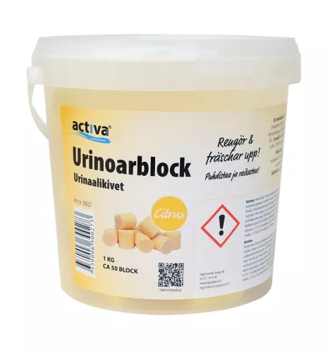 Urinoarblock Activa Citron 1 kg – fräscha och effektiva block för luktneutralisering och rengöring av urinoarer
