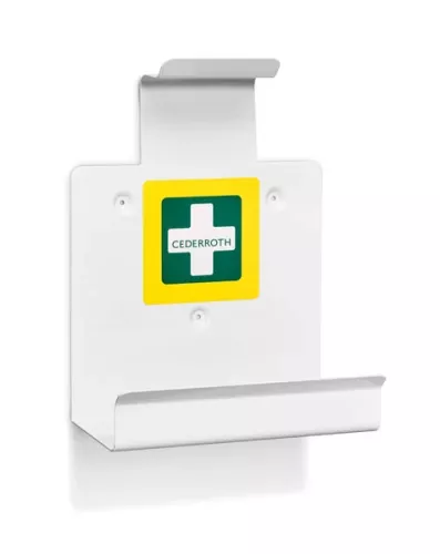 Vägghållare till Cederroth First Aid Kit X-Large – robust fäste för lättillgänglig förvaring av första hjälpen-väska  Cederroth väggfäste för First Aid Kit X-Large – hållare för säker och synlig placering i arbetsmiljö
