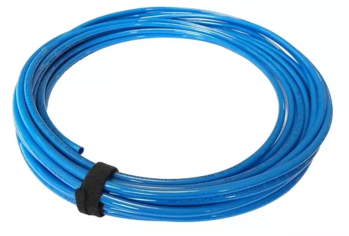 Blå vattenslang 25 meter från Ettore AquaClean EZ1Pro, flexibel slang för vattenförsörjning till fönstertvättsystem