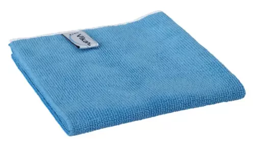 Vikan Basic mikrofiberduk 32x32 cm blå – effektiv rengöringsduk för avtorkning av ytor inom professionell städning