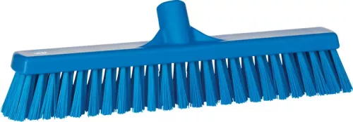 Vikan golvborste blå 41 cm med kombinerad mjuk och hård borst – effektiv allroundborste för rengöring av både släta och strukturerade golvytor, idealisk för hygienzoner och livsmedelsmiljöer