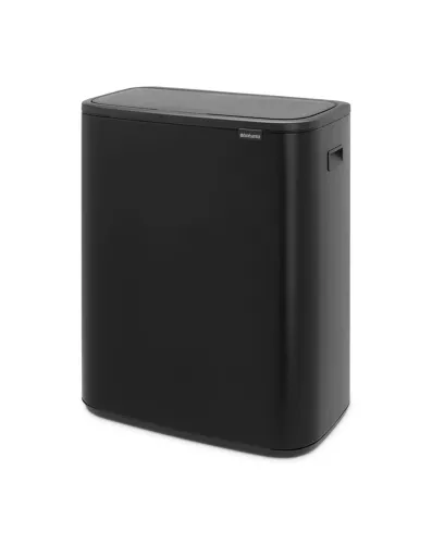 Brabantia Bo Touch Bin papperskorg utan ben, stilren rektangulär design med soft-touch-lock och matt yta