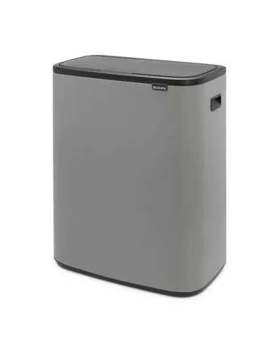 Brabantia Bo Touch Bin utan ben – stilren vipplockskorg för avfallshantering i kök och badrum, platsbesparande soptunna med mjuk öppning