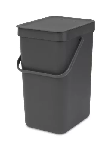 Brabantia Sort & Go vipplockskorg med väggfäste – smart avfallshink för källsortering med vipplock och platsbesparande montering
