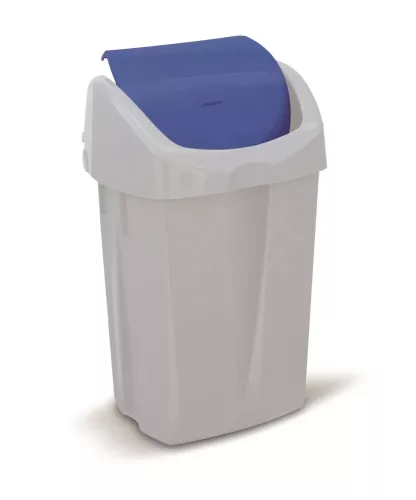 Rubbermaid Euro vipplockstunna 15L – kompakt och hygienisk avfallstunna med vipplock för handsfree-användning, idealisk för mindre utrymmen som toaletter, kontor och personalrum