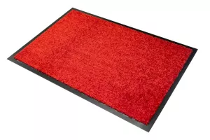 Wash & Clean entrématta röd 90x150 cm – slitstark och tvättbar matta som effektivt fångar upp smuts och fukt vid entréer