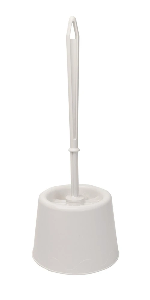 WC-set Basic vit, 35 cm – toalettborste med hållare i enkel och hygienisk design för badrum och toalettutrymmen