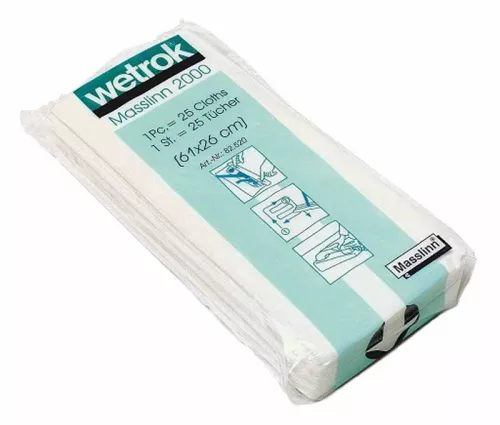 Wetrok Masslinn 2000 engångsmopp, 61x26 cm, vit fiberduk för dammbindande torrmoppning av släta golvytor