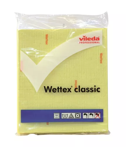 Wettex Classic duk gul, 10-pack – superabsorberande och miljövänlig städduk för effektiv rengöring av alla ytor, idealisk för kök, badrum och professionella hygienutrymmen