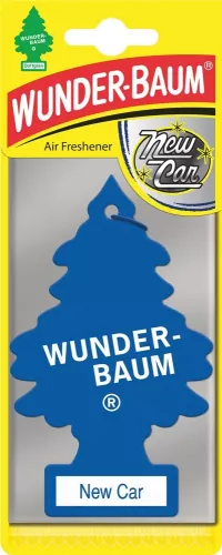 Wunder-Baum New Car Scent luftfräschare – granformad luftfräschare för bil med fräsch nybilsdoft, långvarig effekt och klassisk design, anpassad för bilens interiör och små utrymmen