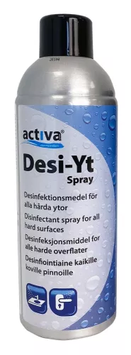 Activa Desi Yt-spray 400 ml – snabbverkande ytdesinfektion med alkohol för effektiv rengöring av kontaktytor i hygienkritiska miljöer
