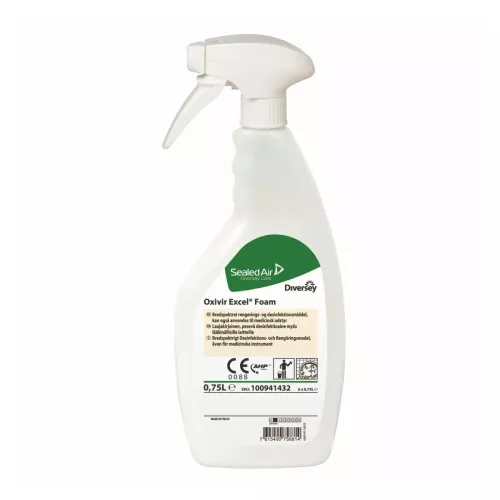 Ytdesinfektion Diversey Oxivir Excel Foam 750 ml – skumbaserat desinfektionsmedel för effektiv rengöring av ytor
