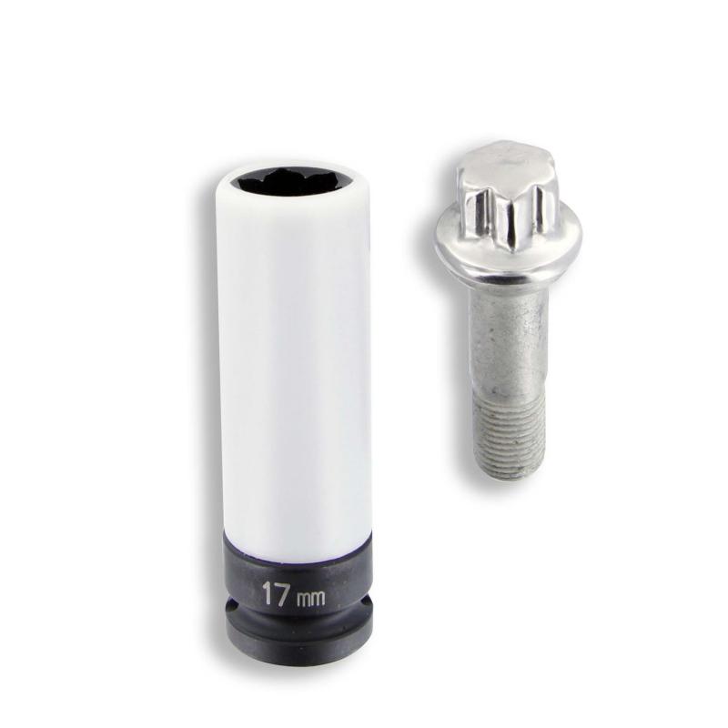 Hylsa 1/2" x 17 Hjulmutter - Mercedes