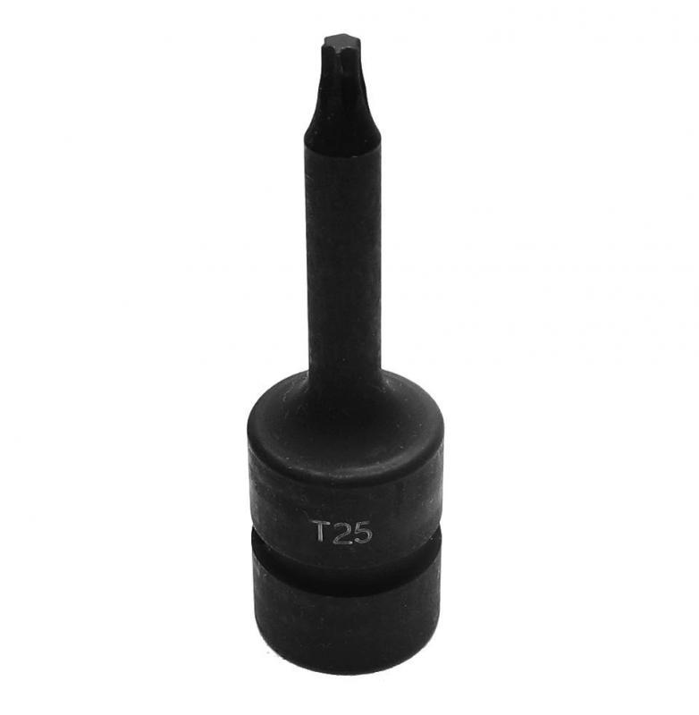 Hylsa 1/2" - T20 Torx - med hål - Lång