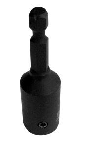 Gängtappshylsa 1/4" - 3,4 mm fyrkantfäste