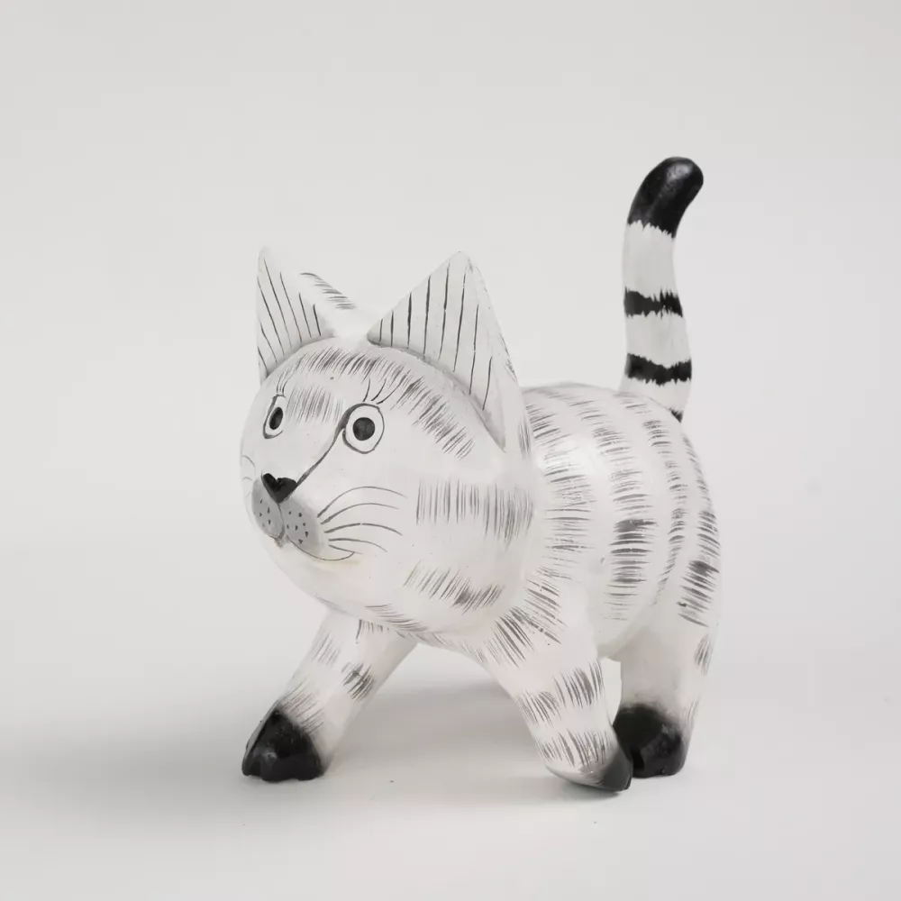Kattfigur i Trä