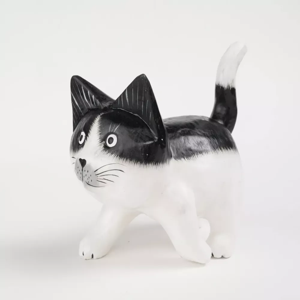 Kattfigur i Trä